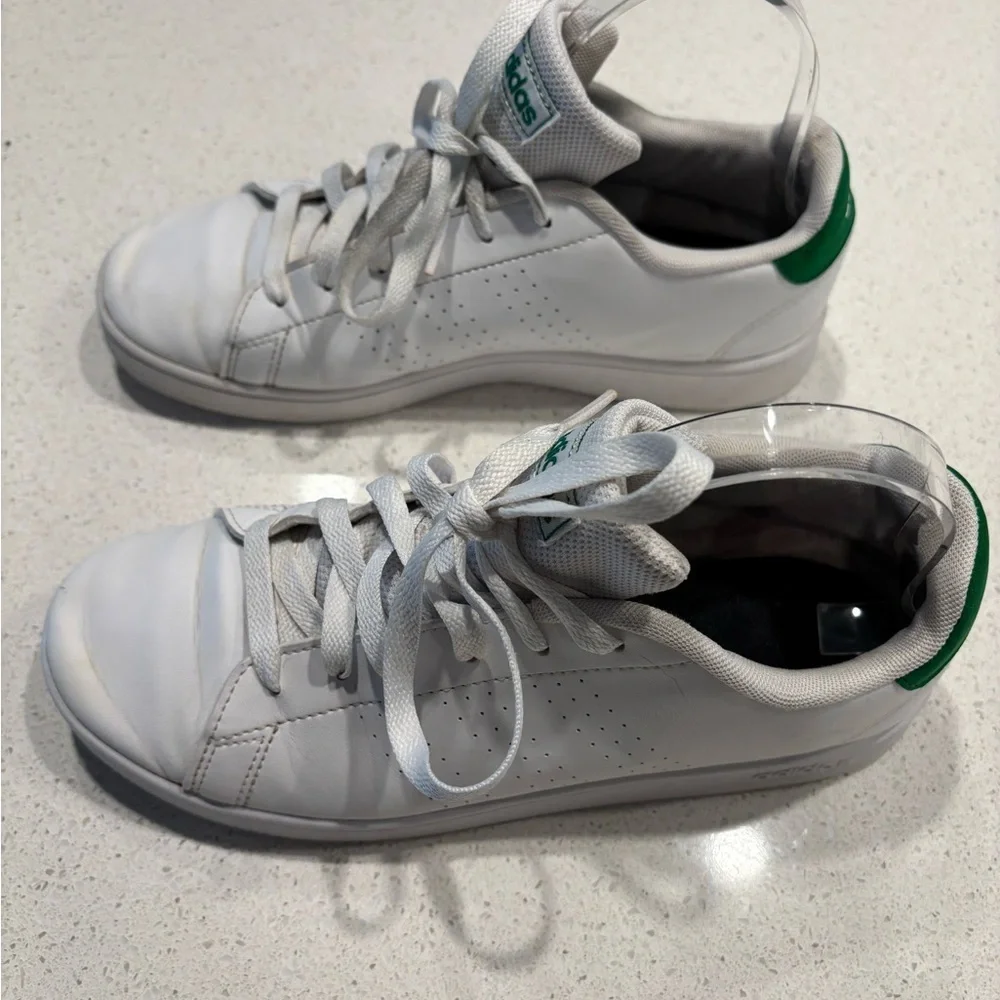 Adidas Classic White and Green Sneakers